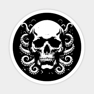 skull kraken design Magnet